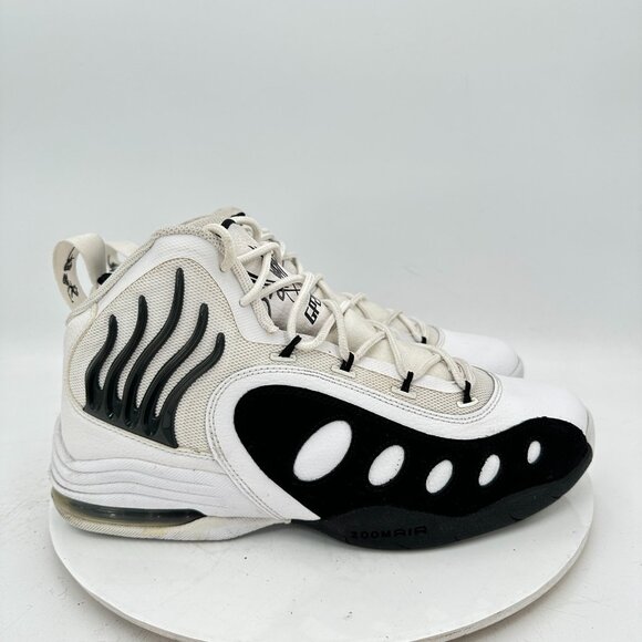 Nike Air Sonic Flight High Men Size 10.5 641333 100 Black White Gary Payton Shoe - Picture 4 of 11